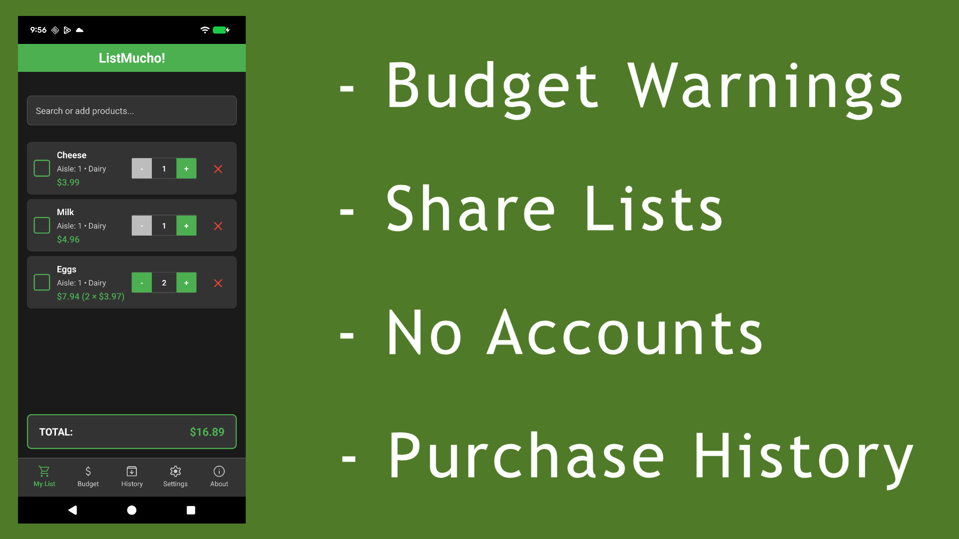 GrocList app on Google Play